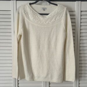 Croft & Barrow Women's Cream Knit Sweater